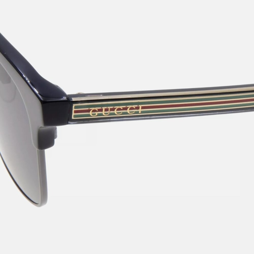 Mens Gucci Clubmaster Sunglasses Black Gray - Picture 5 of 6